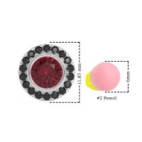 Round Bezel Halo Studs