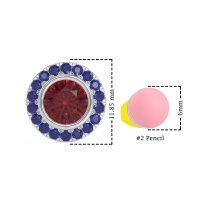 Round Bezel Halo Studs