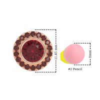 Round Bezel Halo Studs