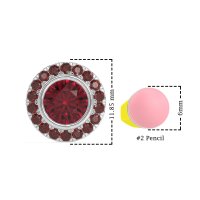 Round Bezel Halo Studs