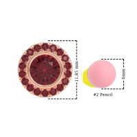 Round Bezel Halo Studs