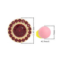 Round Bezel Halo Studs