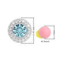 Round Bezel Halo Studs