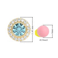 Round Bezel Halo Studs