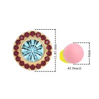 Round Bezel Halo Studs