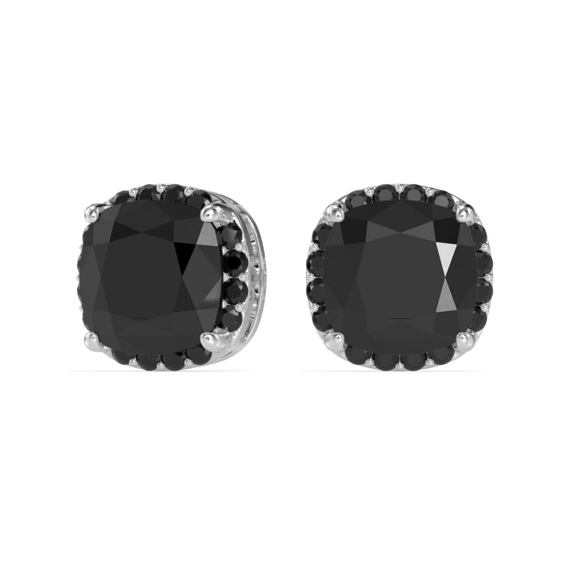 Cushion Prong-Set Halo Studs