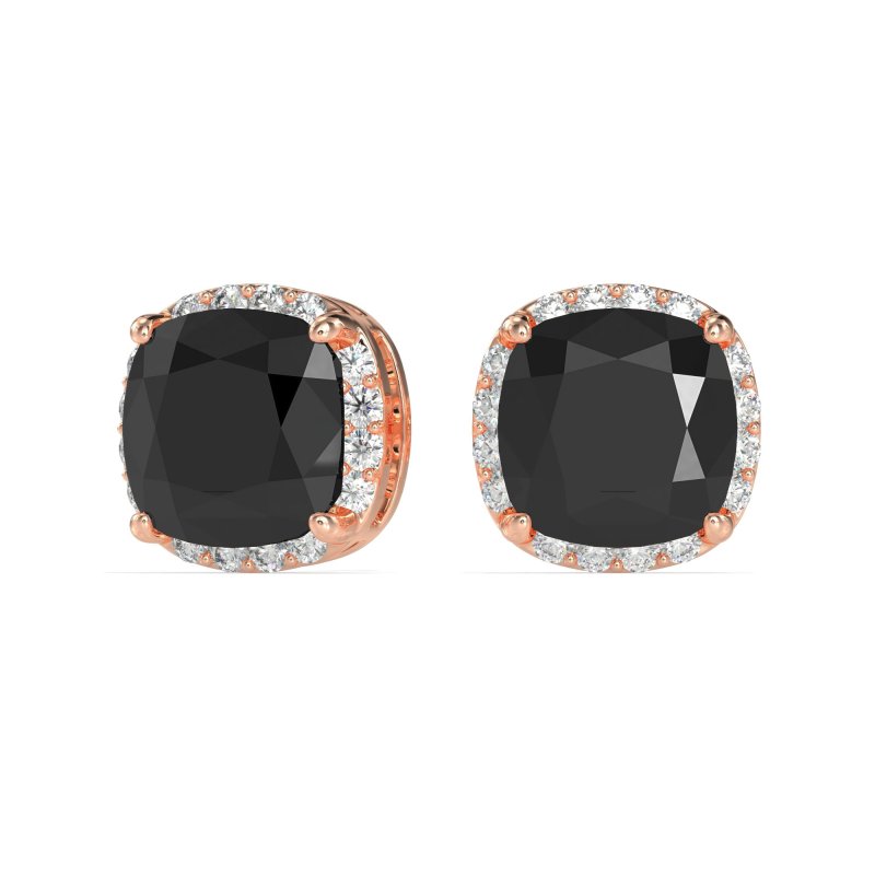 Cushion Prong-Set Halo Studs