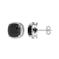 Cushion Prong-Set Halo Studs