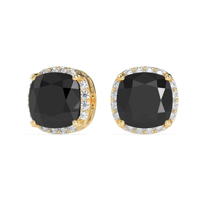Cushion Prong-Set Halo Studs