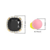 Cushion Prong-Set Halo Studs