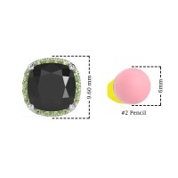 Cushion Prong-Set Halo Studs