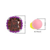 Cushion Prong-Set Halo Studs