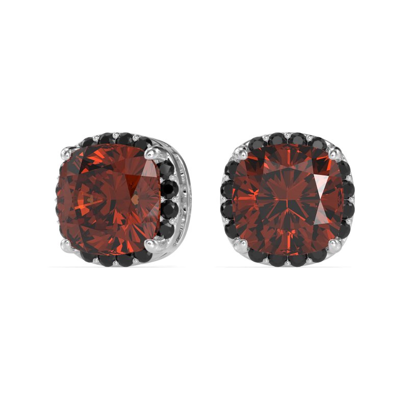 Cushion Prong-Set Halo Studs