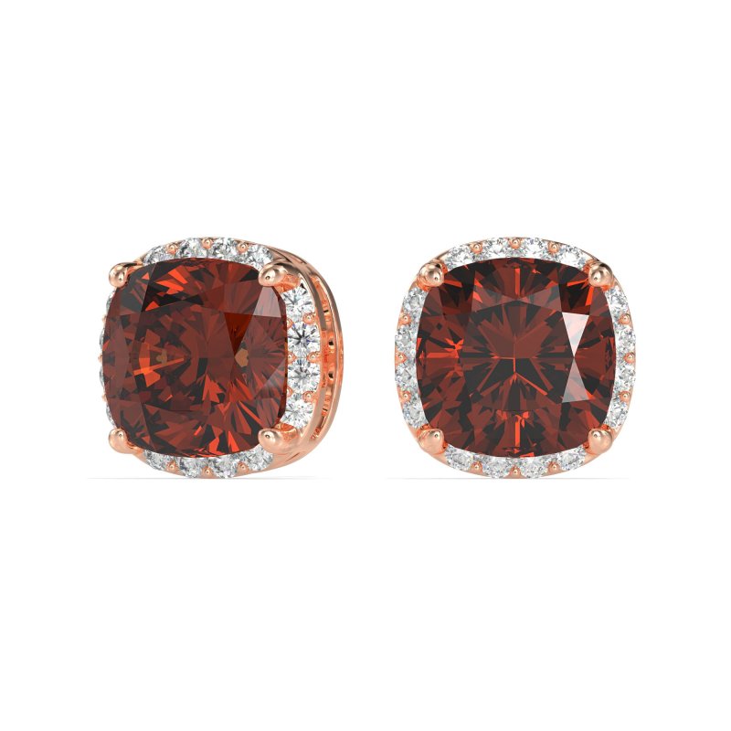 Cushion Prong-Set Halo Studs