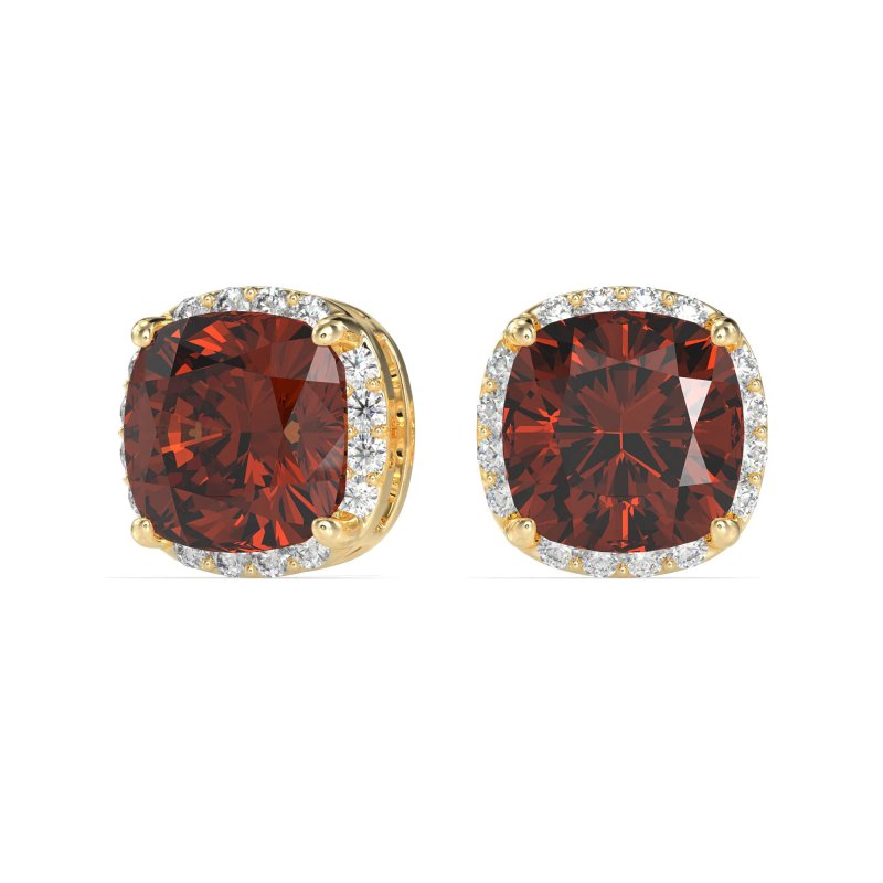 Cushion Prong-Set Halo Studs