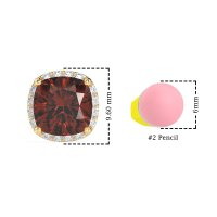 Cushion Prong-Set Halo Studs