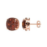 Cushion Prong-Set Halo Studs