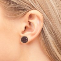 Cushion Prong-Set Halo Studs