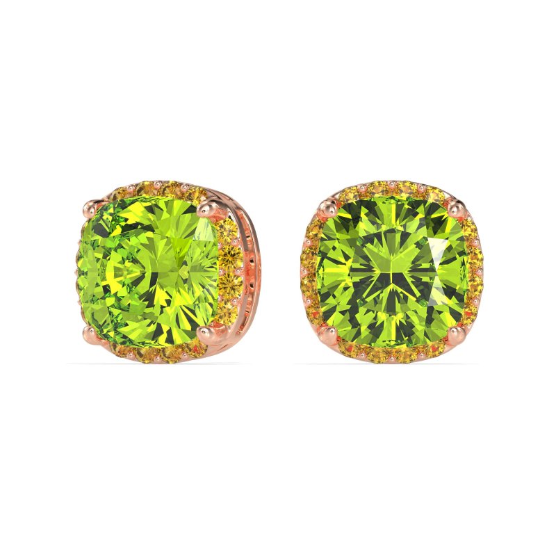 Cushion Prong-Set Halo Studs