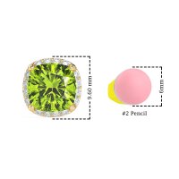 Cushion Prong-Set Halo Studs