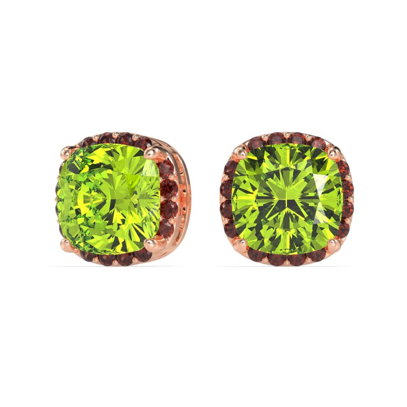 Cushion Prong-Set Halo Studs