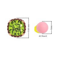 Cushion Prong-Set Halo Studs