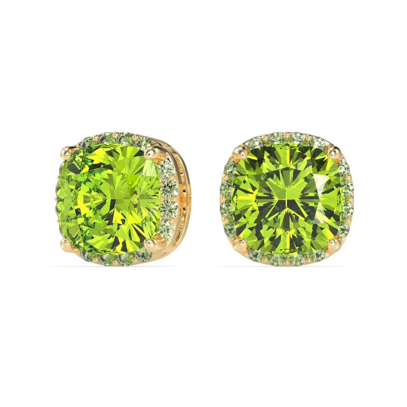 Cushion Prong-Set Halo Studs