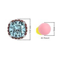 Cushion Prong-Set Halo Studs