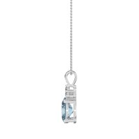 Three Stone Triangle and Oval Necklace