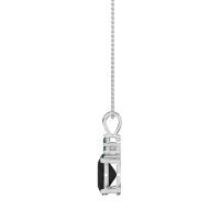 Three Stone Triangle and Oval Necklace