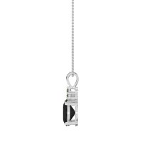 Three Stone Triangle and Oval Necklace