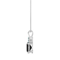 Three Stone Triangle and Oval Necklace