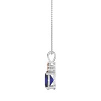 Three Stone Triangle and Oval Necklace