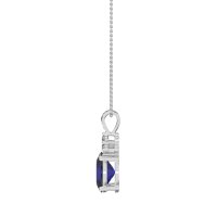 Three Stone Triangle and Oval Necklace