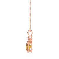 Three Stone Triangle and Oval Necklace