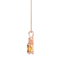 Three Stone Triangle and Oval Necklace
