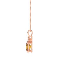Three Stone Triangle and Oval Necklace