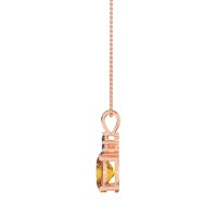 Three Stone Triangle and Oval Necklace