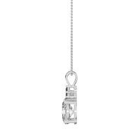 Three Stone Triangle and Oval Necklace