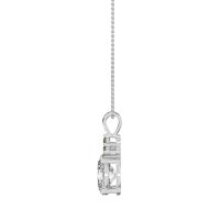 Three Stone Triangle and Oval Necklace