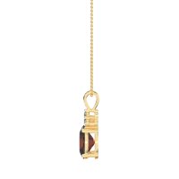 Three Stone Triangle and Oval Necklace