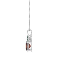 Three Stone Triangle and Oval Necklace
