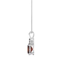 Three Stone Triangle and Oval Necklace