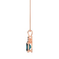 Three Stone Triangle and Oval Necklace