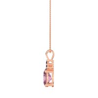 Three Stone Triangle and Oval Necklace