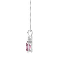 Three Stone Triangle and Oval Necklace