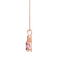 Three Stone Triangle and Oval Necklace