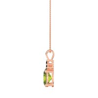 Three Stone Triangle and Oval Necklace
