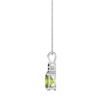 Three Stone Triangle and Oval Necklace