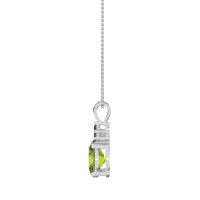 Three Stone Triangle and Oval Necklace